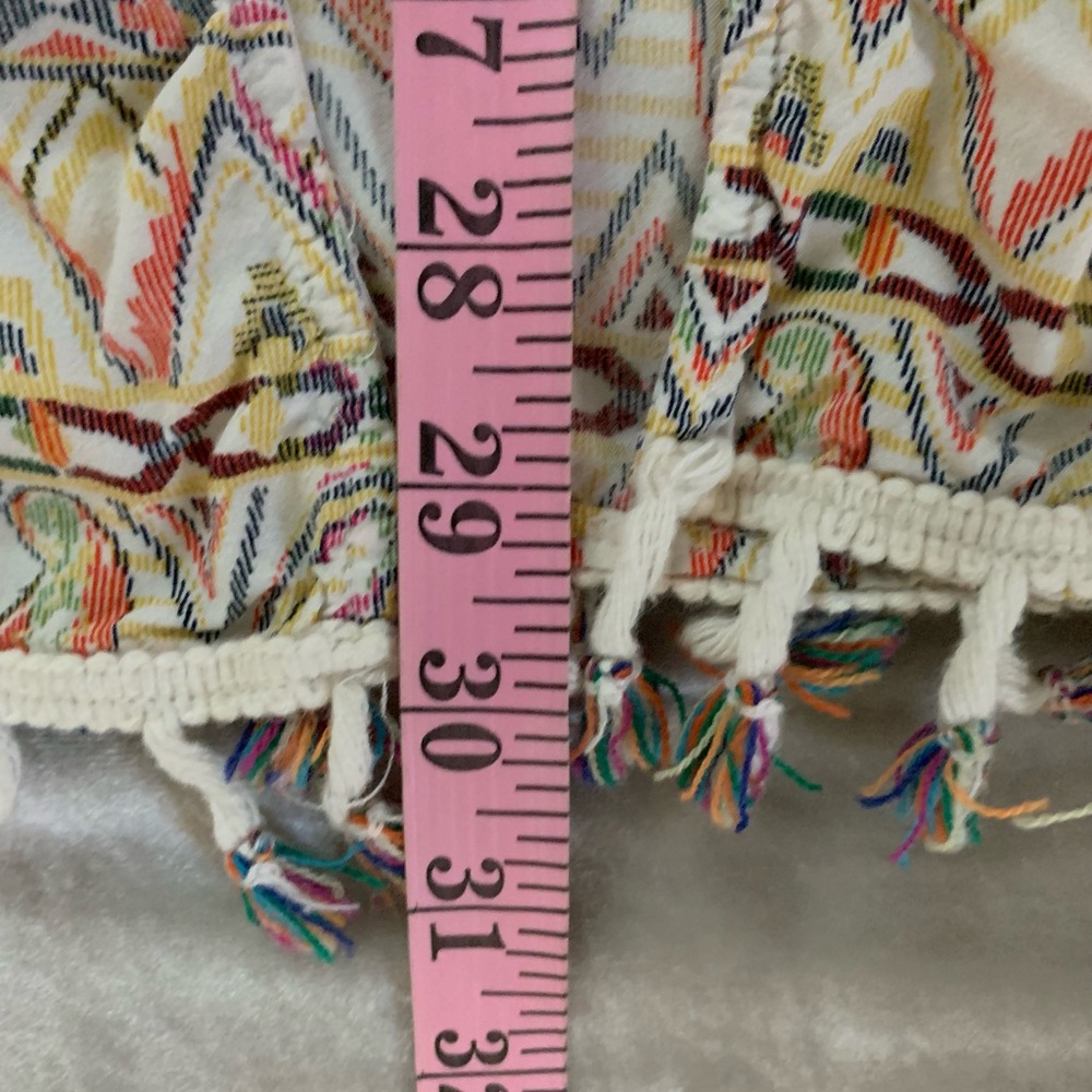 D O N A T E D Jodifl size large kimono coverup western print & tassels EUC - Picture 7 of 8